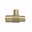 Picture of 1-1/2" x 1-1/4" x 1" F1807 Brass PEX Reducing Tee, Bag of 5
