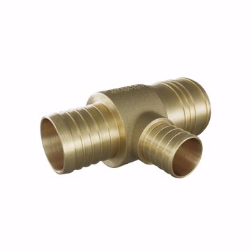 Picture of 2" x 1-1/2" x 1" F1807 Brass PEX Reducing Tee, Bag of 1