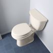 Picture of Bone Soft Toilet Seat, Closed Front with Cover, QuicKlean® Hinges, Round