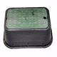 Picture of 10" Economy Meter Rectangular Box and Green Lid
