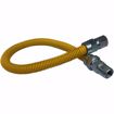 Picture of 5/8" OD (1/2" ID) X 18" Long, 1/2" Female Pipe Thread X 3/4" Male Pipe Thread, Yellow Coated Corrugated Stainless Steel Gas Connector