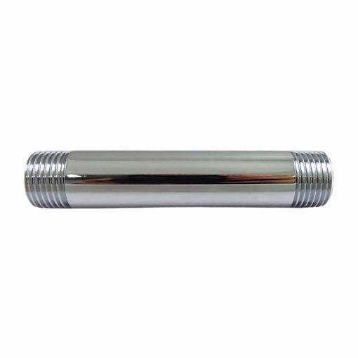 Picture of 1/2" x 8" Chrome Plated Brass Pipe Nipple