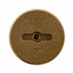 Picture of 2" Slotted Brass Cleanout Plug with 5/16" Tapped Hole