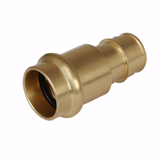 Picture of 1-1/4" F1960 x Brass PEX Copper Press Adapter, Bag of 12