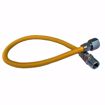 Picture of 5/8" OD X 60" Gas Connector, Yellow Coated Corrugated Stainless Steel, 1/2" MIP X 3/4" FIP, Bagged