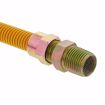 Picture of 1/2" OD (3/8" ID) Gas Connector Assembly, Yellow Coated, 1/2" MIP x 1/2" FIP Ball Valve x 36"