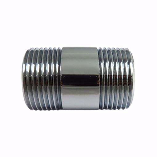 Picture of 1" x 2-1/2" Chrome Plated Brass Pipe Nipple