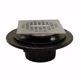 Picture of 2" Inside Caulk Push On Shower/Floor Drain with 6-1/2" Pan and 4" Chrome Plated Cast Square Strainer