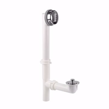 Picture of 16" Lift and Turn Polypropylene Tubular Full Bath Waste Kit with Quick Test, Chrome Plated