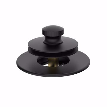 Picture of Lift and Turn Brass Tub Stopper and Trim Ring, Matte Black