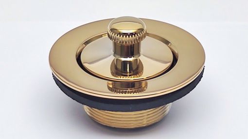 Picture of Polished Brass Lift and Turn Tub Drain