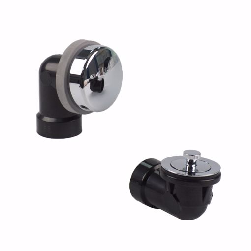 Picture of Lift and Turn ABS Schedule 40 Half Bath Waste Kit with Quick Test, Chrome Plated