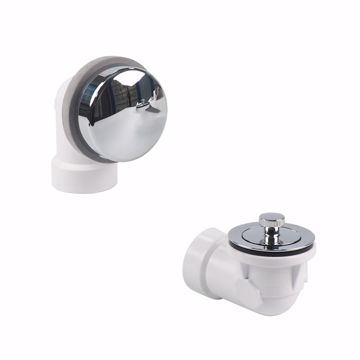 Picture of Lift and Turn PVC Schedule 40 Half Bath Waste Kit with Quick Test, Chrome Plated