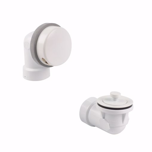 Picture of Lift and Turn PVC Schedule 40 Half Bath Waste Kit with Quick Test, White