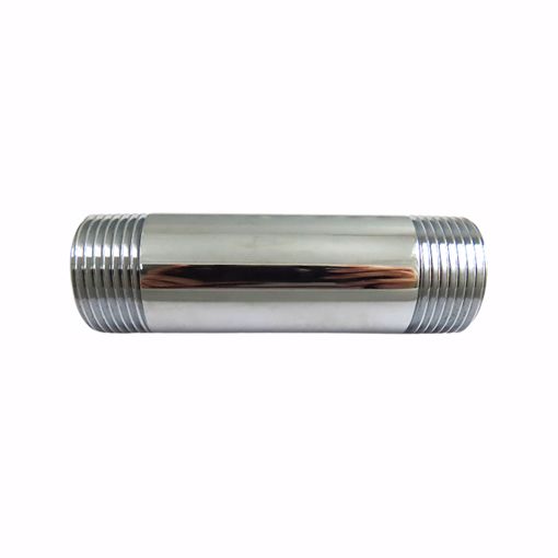 Picture of 1" x 4" Chrome Plated Brass Pipe Nipple
